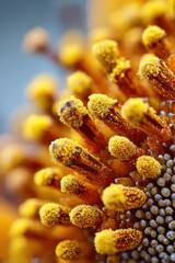 Obraz premium Macro image of sunflower pollen grains 