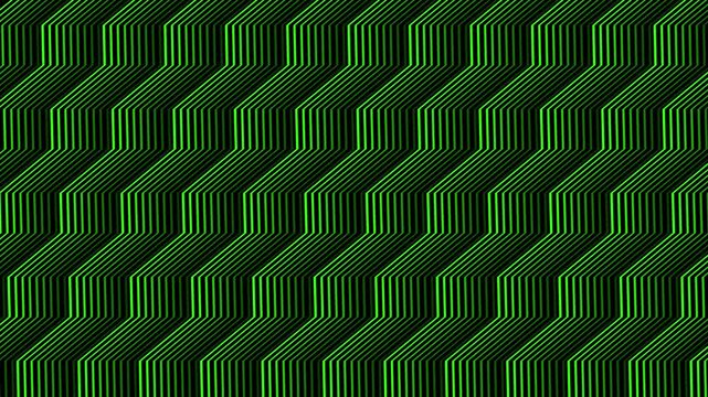 Seamless abstract geometric pattern with green hexagons for a stylish vector wallpaper design and 3d structure