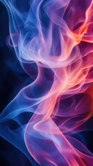 Obraz premium Abstract flowing smoke with pastel color gradients