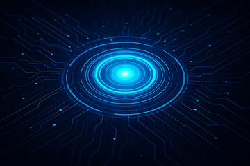 Futuristic AI Core – Digital Processor and Data Connectivity Concept