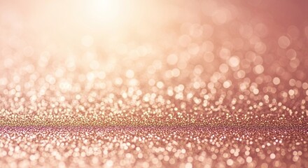 Rose Gold Glitter Background - A Shimmering Texture for Festive Designs.