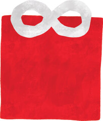 Red Hand Draw Giftbox Christmas element