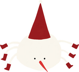 Cute Spider Christmas Handdraw