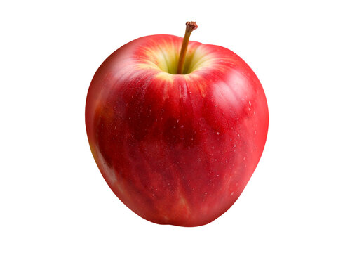 fresh red apple isolated on white background, perfect for healthy food, nutrition, and organic produce concepts
