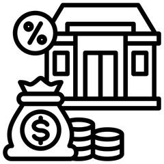 Mortgage Icon Element For Design