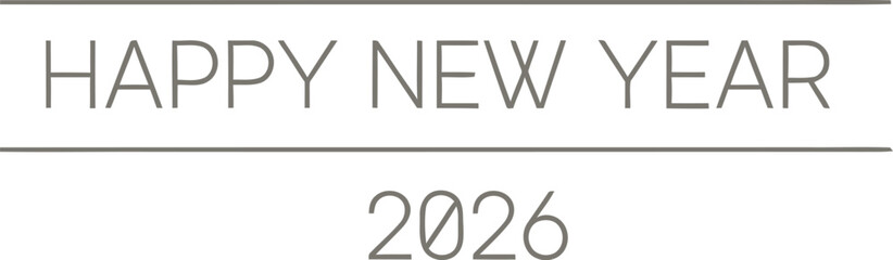 Happy new year 2026 message on a card for celebration