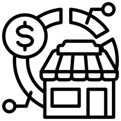 Market Share Icon Element For Design