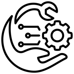 Technological Advancement Icon Element For Design