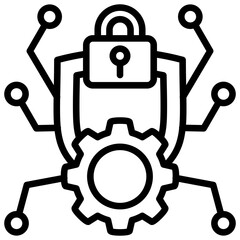 Cybersecurity Threats Icon Element For Design