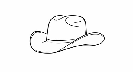 Cowboy hat illustration for western theme