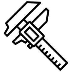 Digital Caliper Icon Element For Design