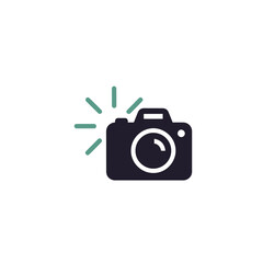 Camera with flash icon.