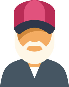 Portrait of a senior farmer wearing baseball cap and grey jacket with white beard