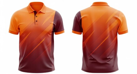 Men's polo shirt mockup featuring a vertical split design with solid dark grey and a subtle geometric diamond pattern showing front and back view.