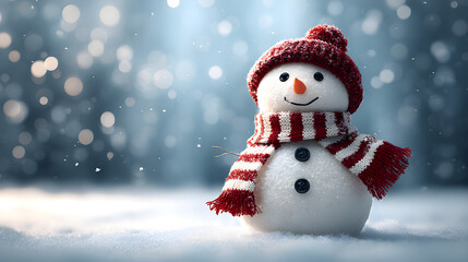 Fototapeta premium snowman on the snow