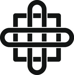 Intricate celtic knot design featuring a square shape with interwoven lines creating a visually captivating pattern