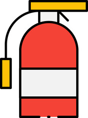Minimalist Fire Extinguisher Graphic Symbolizing Safety, Protection, and Emergency Readiness for Hazard Prevention