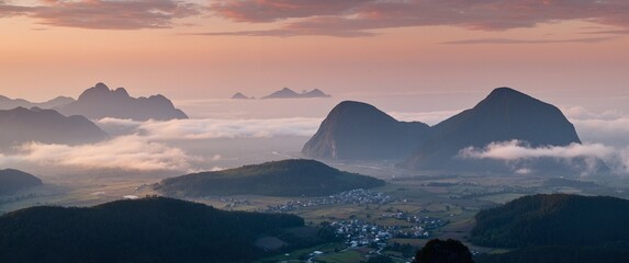 sunrise in the mountains