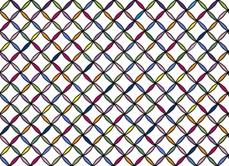 abstract colorful ring geometric seamless pattern 