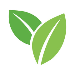 Simple green leaf. Concept for nature-themed designs and eco-friendly projects. Vector illustration