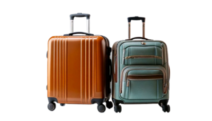 Travel Suitcase Bundle – Hard and Soft Luggage Variations, isolated on transparent background