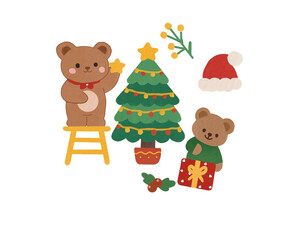 christmas teddy bear