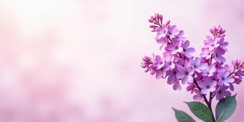 Obraz premium Delicate Pink Blossoms on a Soft Pastel Background, a Floral Springtime Image Perfect for Greeting Cards or Gentle Announcements