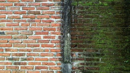 Aged and Weathered Red Brickwork, Showing Signs of Time and Use, Perfect for Historical Recreations, Grunge Effects, and Adding Character to Designs