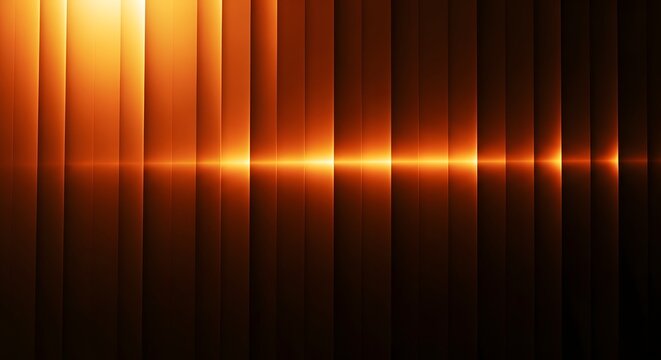 Abstract background of vertical orange and black glowing lines and shadows texture pattern