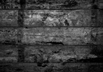 Fototapeta premium Old wooden floor in black and white, grunge style