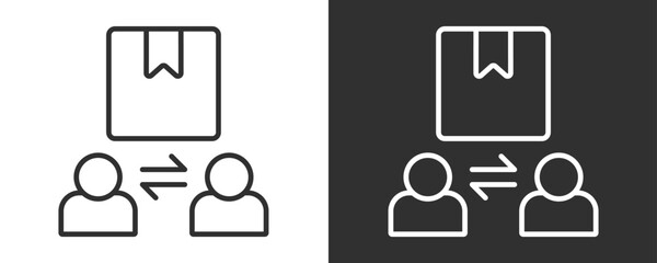 Reseller Icon Set Vector Collection Isolated In Black And White