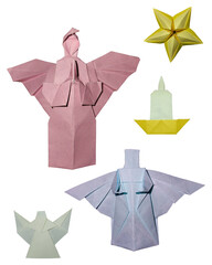 origami angel ornament for Christmas