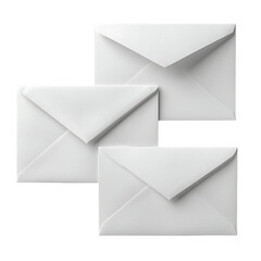 Blank white paper envelopes for mail or correspondence