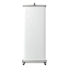 Blank white roll up banner stand display mockup for advertising