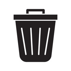 trash can, garbage can, rubbish bin icon