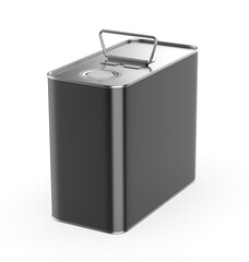 Metal Tin Can with metal Cap and Handle For Branding and Blank 
mock up 3d illustration.