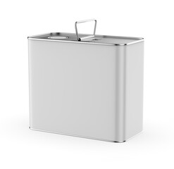 Metal Tin Can with metal Cap and Handle For Branding and Blank 
mock up 3d illustration.