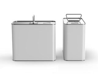 Metal Tin Can with metal Cap and Handle For Branding and Blank 
mock up 3d illustration.