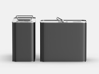 Metal Tin Can with metal Cap and Handle For Branding and Blank 
mock up 3d illustration.