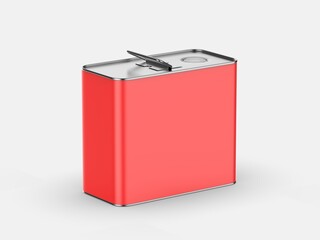 Metal Tin Can with metal Cap and Handle For Branding and Blank 
mock up 3d illustration.