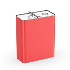 Metal Tin Can with metal Cap and Handle For Branding and Blank 
mock up 3d illustration.