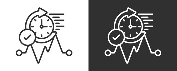 Efficiency Icon Set Vector Collection Isolated In Black And White