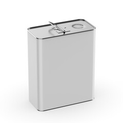 Metal Tin Can with metal Cap and Handle For Branding and Blank 
mock up 3d illustration.