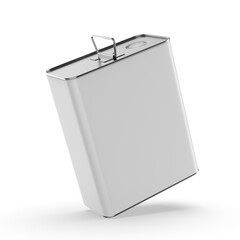 Metal Tin Can with metal Cap and Handle For Branding and Blank 
mock up 3d illustration.