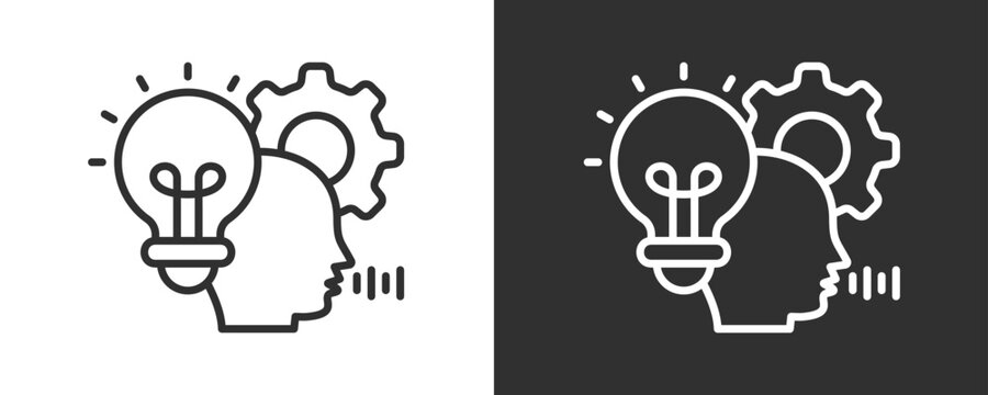 Proactive Icon Set Vector Collection Isolated In Black And White