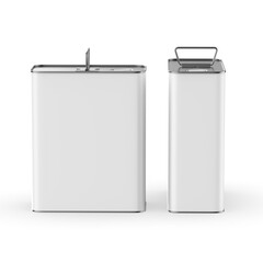 Metal Tin Can with metal Cap and Handle For Branding and Blank 
mock up 3d illustration.