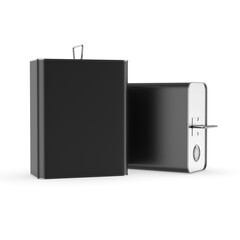 Metal Tin Can with metal Cap and Handle For Branding and Blank 
mock up 3d illustration.