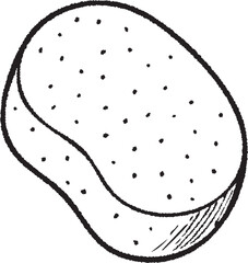 Porous bath sponge oval