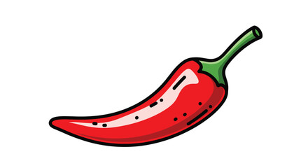 Bright red chili pepper with a spicy kick for culinary designs, adds a vibrant, flavorful touch to your creative projects and food-related promotions