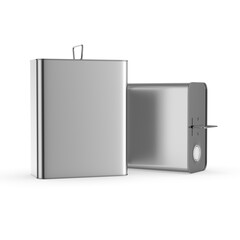 Metal Tin Can with metal Cap and Handle For Branding and Blank 
mock up 3d illustration.
